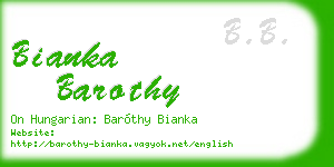 bianka barothy business card