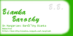 bianka barothy business card